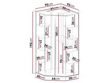 Travic Garderob 95 cm - Förvaring - Sko- & klädförvaring - Garderober & garderobssystem - Hörngarderob