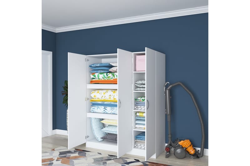 UFLIEDTA Garderob 55x145 cm Vit - Förvaring - Sko- & klädförvaring - Garderober & garderobssystem