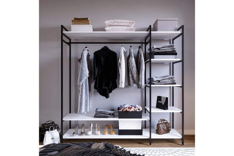 URSHEIM Garderob 100x40 cm Vit - Förvaring - Sko- & klädförvaring - Garderober & garderobssystem