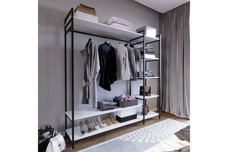 URSHEIM Garderob 100x40 cm Vit - Förvaring - Sko- & klädförvaring - Garderober & garderobssystem