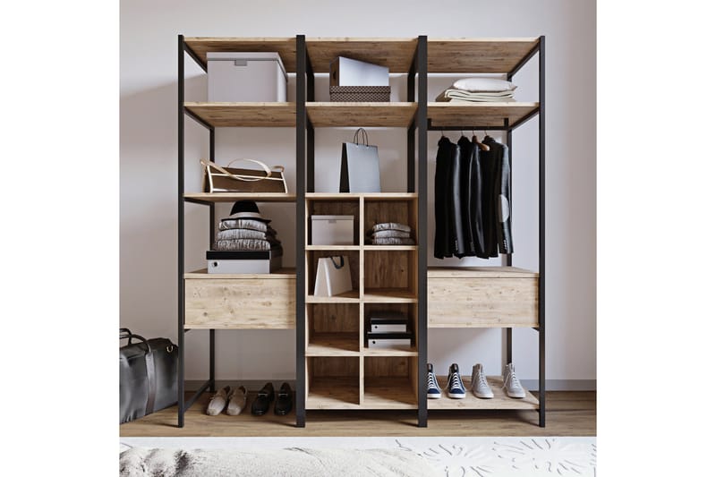 URSHEIM Garderob 180x40 cm Natur - Förvaring - Sko- & klädförvaring - Garderober & garderobssystem