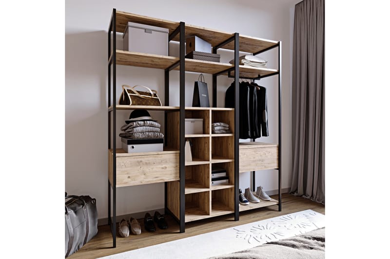 URSHEIM Garderob 180x40 cm Natur - Förvaring - Sko- & klädförvaring - Garderober & garderobssystem