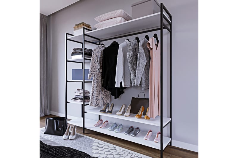 URSHEIM Garderob 180x40 cm Vit - Förvaring - Sko- & klädförvaring - Garderober & garderobssystem