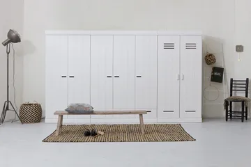 Varius Garderob 140 cm 3 Dörrar 3 Lådor - Vit Tall - Förvaring - Sko- & klädförvaring - Garderober & garderobssystem