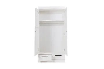 Varius Garderob 195 cm 2 Dörrar 2 Lådor - Vit Tall - Förvaring - Sko- & klädförvaring - Garderober & garderobssystem