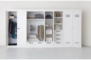 Varius Garderob 94 cm 2 Dörrar - Vit Tall - Förvaring - Sko- & klädförvaring - Garderober & garderobssystem