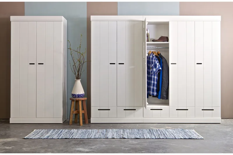 Varius Garderob 94 cm 2 Dörrar - Vit Tall - Förvaring - Sko- & klädförvaring - Garderober & garderobssystem