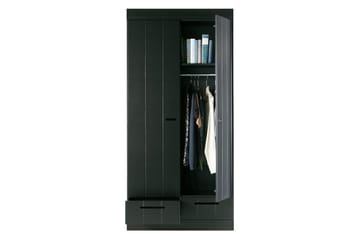 Varius Garderob 94x53 cm 2 Dörrar - Furu/Svart - Förvaring - Sko- & klädförvaring - Garderober & garderobssystem