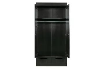 Varius Garderob 94x53 cm 2 Dörrar - Furu/Svart - Förvaring - Sko- & klädförvaring - Garderober & garderobssystem