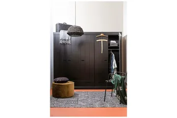Varius Garderob 94x53 cm 2 Dörrar - Furu/Svart - Förvaring - Sko- & klädförvaring - Garderober & garderobssystem