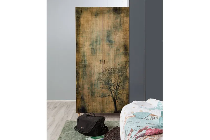 Vellavie Garderob Trädsilhuett - Grön/Brun - Förvaring - Sko- & klädförvaring - Garderober & garderobssystem