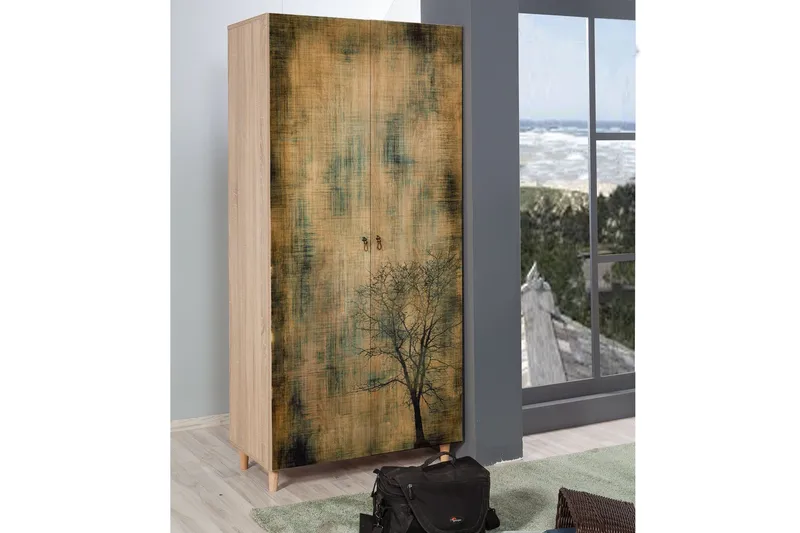 Vellavie Garderob Trädsilhuett - Grön/Brun - Förvaring - Sko- & klädförvaring - Garderober & garderobssystem