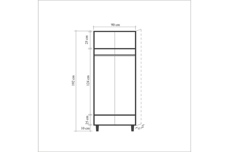 Vellavie Garderob Panel - Brun - Förvaring - Sko- & klädförvaring - Garderober & garderobssystem