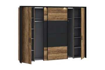 Vergina Garderob 62x280 cm - Brun/Svart - Förvaring - Sko- & klädförvaring - Garderober & garderobssystem