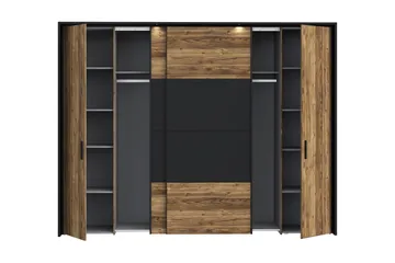 Vergina Garderob 62x280 cm - Brun/Svart - Förvaring - Sko- & klädförvaring - Garderober & garderobssystem