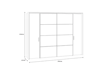 Vergina Garderob 62x280 cm - Brun/Svart - Förvaring - Sko- & klädförvaring - Garderober & garderobssystem