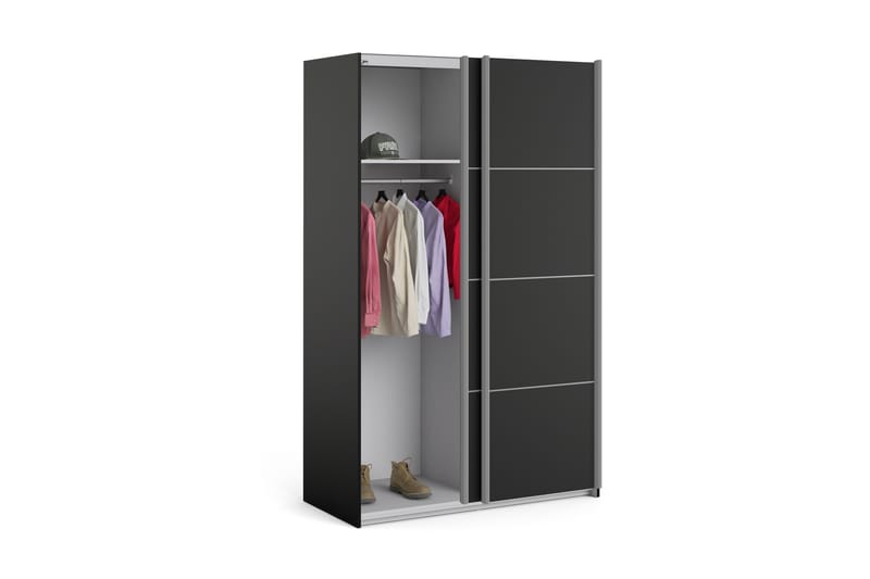 VERONA Garderob Svart - Tvilum - Garderober & garderobssystem