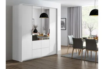 Wedena Garderob 208 cm - Vit - Förvaring - Sko- & klädförvaring - Garderober & garderobssystem