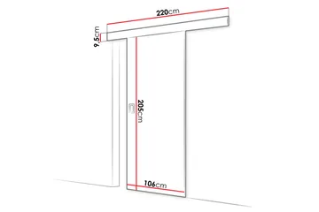 Werdi Skjutdörr 100 cm - Grafit - Förvaring - Sko- & klädförvaring - Garderober & garderobssystem - Garderobsdörr - Skjutdörrar garderob