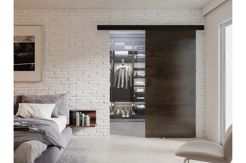 Werdi Skjutdörr 204 cm - Förvaring - Sko- & klädförvaring - Garderober & garderobssystem - Garderobsdörr - Skjutdörrar garderob