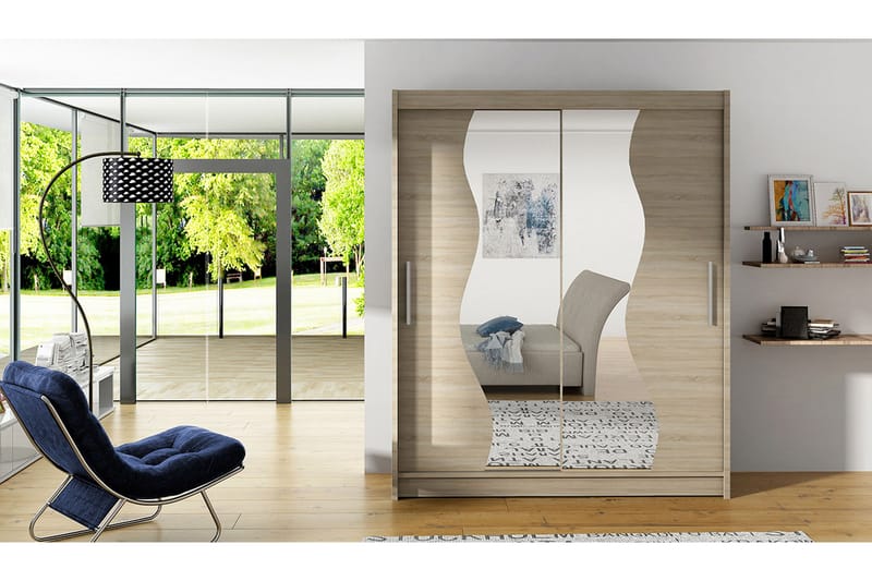 West Garderob 150x58x200 cm - Beige - Förvaring - Sko- & klädförvaring - Garderober & garderobssystem