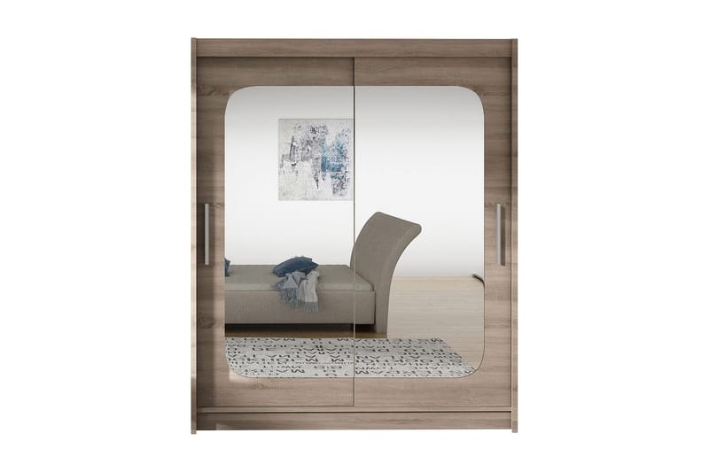 West Garderob 150x58x200 cm LED-belysning - Beige - Förvaring - Sko- & klädförvaring - Garderober & garderobssystem