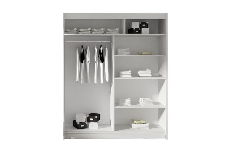 West Garderob 150x58x200 cm - Vit - Förvaring - Sko- & klädförvaring - Garderober & garderobssystem