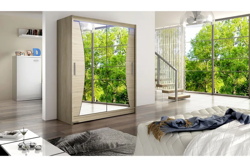 Westa Garderob 150x58x200 cm - Trä/natur - Förvaring - Sko- & klädförvaring - Garderober & garderobssystem