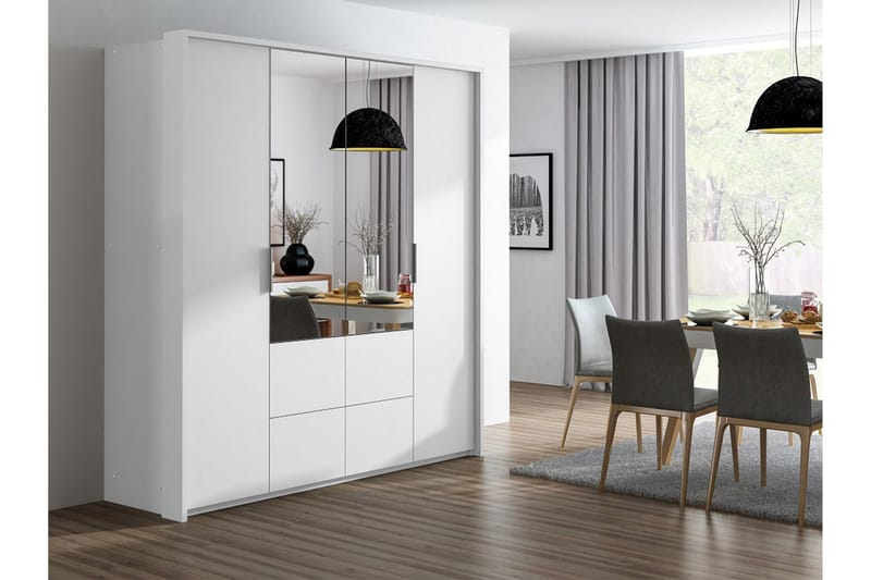 WIMMER Garderob 208 cm Vit - Förvaring - Sko- & klädförvaring - Garderober & garderobssystem