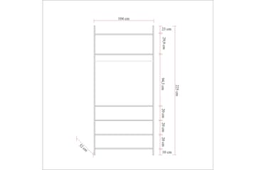 Witonia Garderob 104x52 cm - Natur - Förvaring - Sko- & klädförvaring - Klädhängare - Klädställning