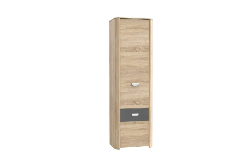 Yazmene Garderob 59 cm i Mörkt Trä, Beige