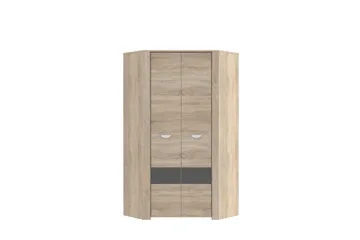 Yazmene Garderob 95x81 cm - Brun - Förvaring - Sko- & klädförvaring - Garderober & garderobssystem