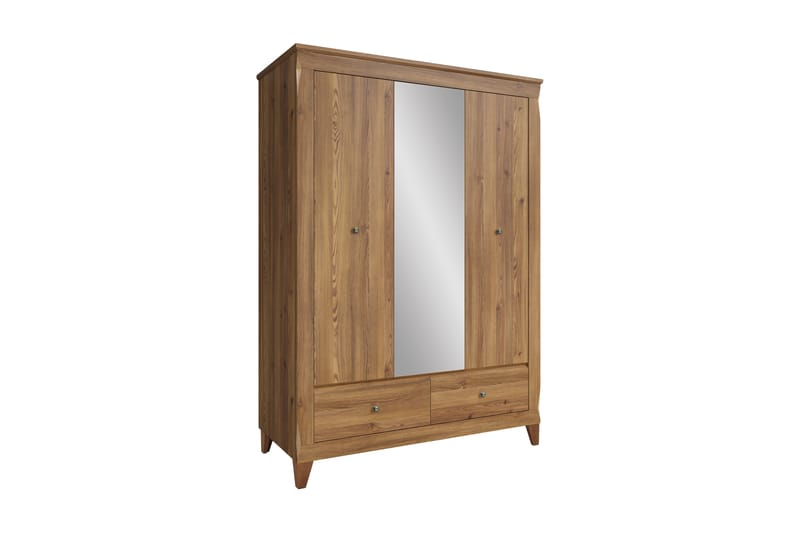 GARNES Garderob med spegel - Trä/natur - Garderober & garderobssystem