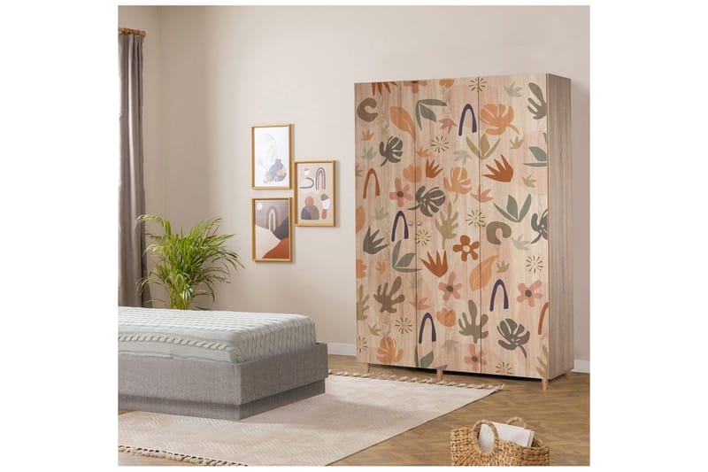 Gladfield Garderob 135x192 cm - Natur - Förvaring - Sko- & klädförvaring - Garderober & garderobssystem