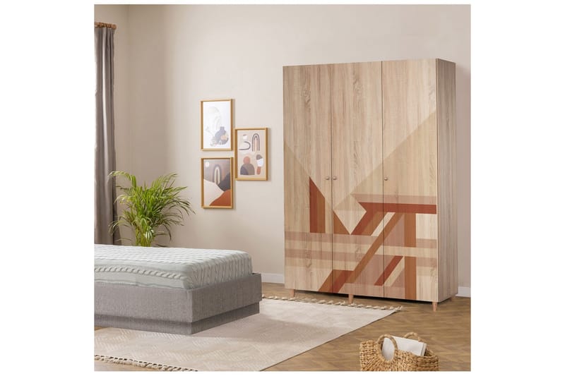 Gladfield Garderob 135x192 cm - Natur - Förvaring - Sko- & klädförvaring - Garderober & garderobssystem