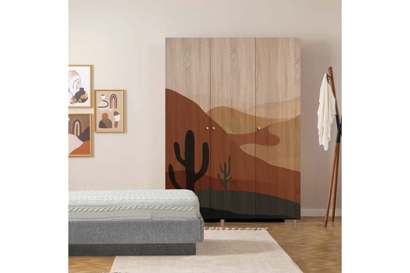 Gladfield Garderob 135x192 cm - Natur - Förvaring - Sko- & klädförvaring - Garderober & garderobssystem