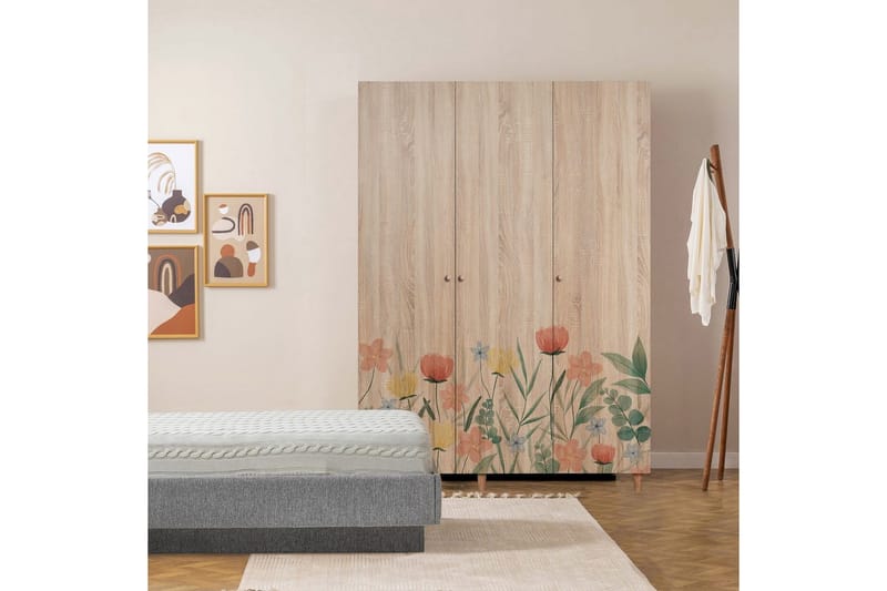 Gladfield Garderob 135x192 cm - Natur - Förvaring - Sko- & klädförvaring - Garderober & garderobssystem