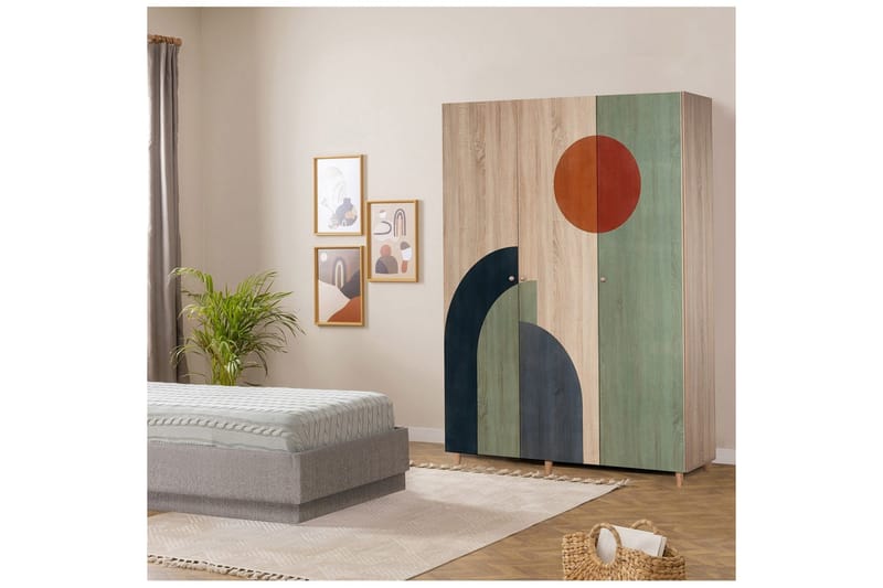 Gladfield Garderob 135x192 cm - Natur - Förvaring - Sko- & klädförvaring - Garderober & garderobssystem