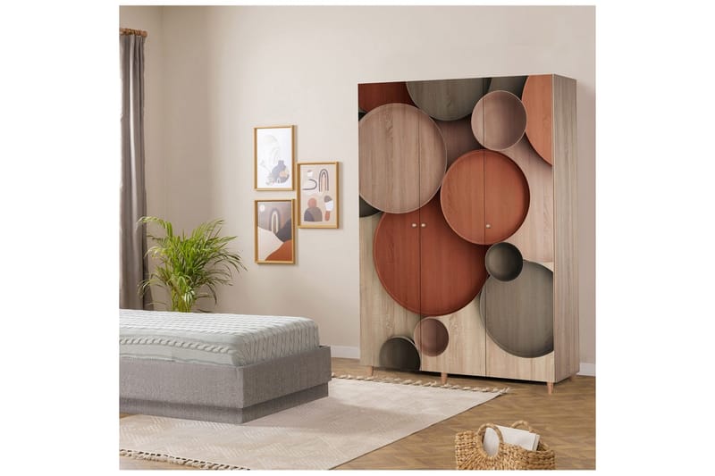 Gladfield Garderob 135x192 cm - Natur - Förvaring - Sko- & klädförvaring - Garderober & garderobssystem