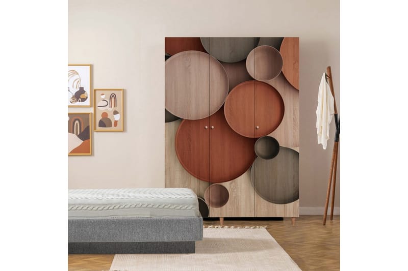 Gladfield Garderob 135x192 cm - Natur - Förvaring - Sko- & klädförvaring - Garderober & garderobssystem