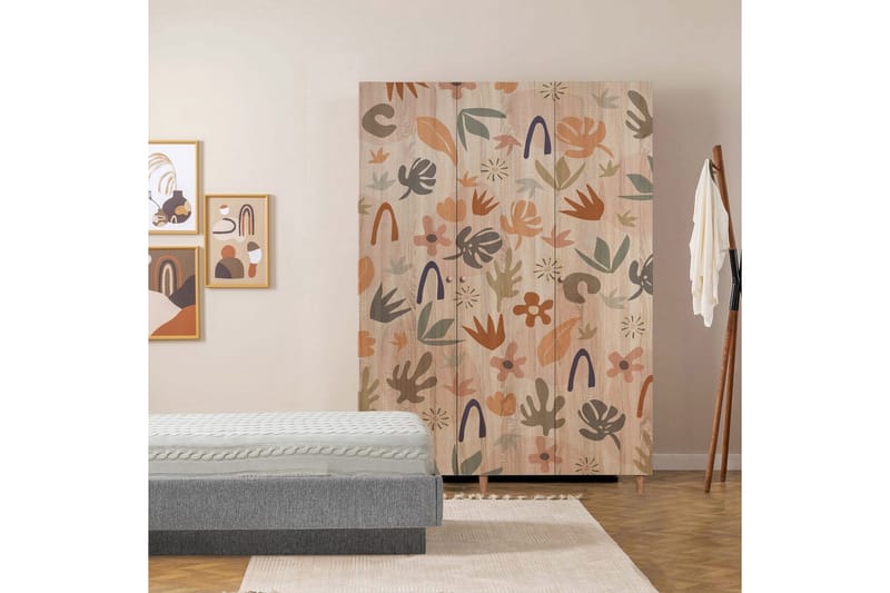 Gladfield Garderob 135x192 cm - Natur - Förvaring - Sko- & klädförvaring - Garderober & garderobssystem