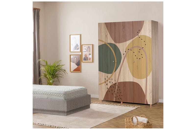 Gladfield Garderob 135x192 cm - Natur - Förvaring - Sko- & klädf örvaring - Garderober & garderobssystem
