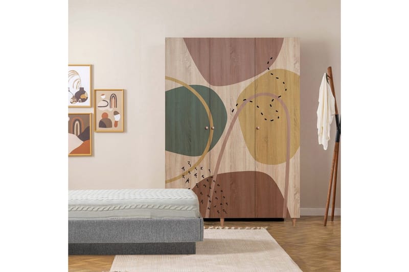 Gladfield Garderob 135x192 cm - Natur - Förvaring - Sko- & klädförvaring - Garderober & garderobssystem