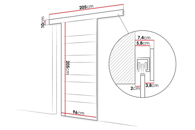Granica Skjutdörr - Beige/Vit - Förvaring - Sko- & klädförvaring - Garderober & garderobssystem