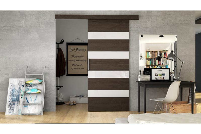 Granica Skjutdörr - Brun/Vit - Förvaring - Sko- & klädförvaring - Garderober & garderobssystem