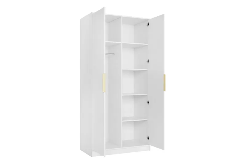 Gudelia Garderob 102x216 cm - Beige - Förvaring - Sko- & klädförvaring - Garderober & garderobssystem