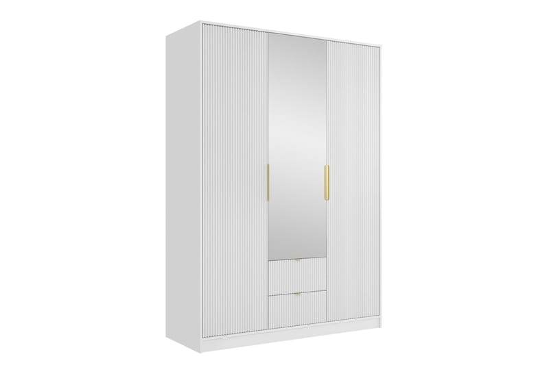 Gudelia Garderob 151x216 cm - Vit - Förvaring - Sko- & klädförvaring - Garderober & garderobssystem