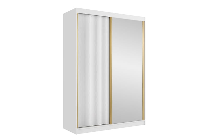 Gudelia Garderob 151x216 cm - Vit - Förvaring - Sko- & klädförvaring - Garderober & garderobssystem