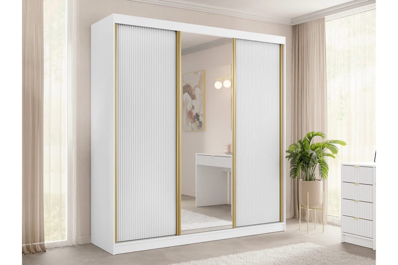 Gudelia Garderob 200x216 cm - Blå - Förvaring - Sko- & klädförvaring - Garderober & garderobssystem