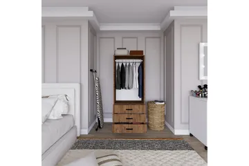 Haaken Garderob 60x174,8 cm - Brun - Förvaring - Sko- & klädförvaring - Garderober & garderobssystem